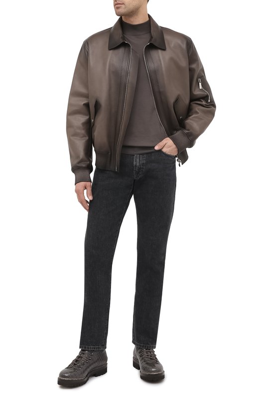 Ботинки из кожи крокодила Ralph Lauren Серый, фото 2