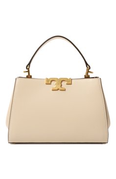 Женская сумка eleanor mini TORY BURCH кремвого цвета, арт. 159379 | Фото 1 (Драгоценные камни: Проставлено; Размер: mini; Материал: Натуральная кожа; Материал сплава: Проставлено; Ремень/цепочка: На ремешке)