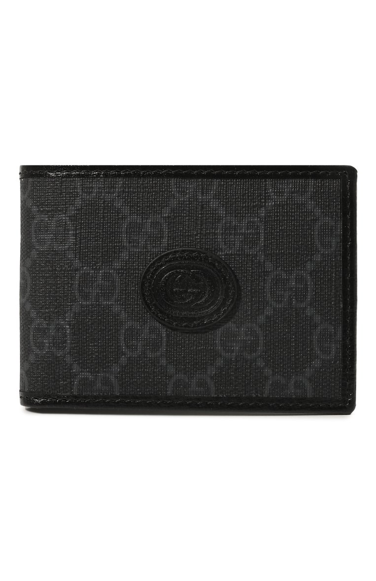 Мужской портмоне GUCCI темно-серого цвета, арт. 673001/92TCN | Фото 1 (Нос: Не проставлено; Материал сплава: Проставлено; Материал: Синтетический материал)