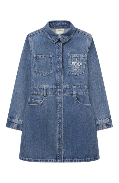 Джинсовое платье-рубашка FENDI, арт. JFB641/AMHX/8-12+