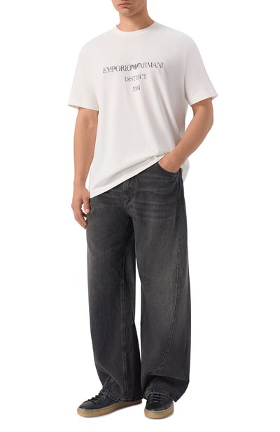 Мужская хлопковая футболка EMPORIO ARMANI, арт. EM007283/AF29523