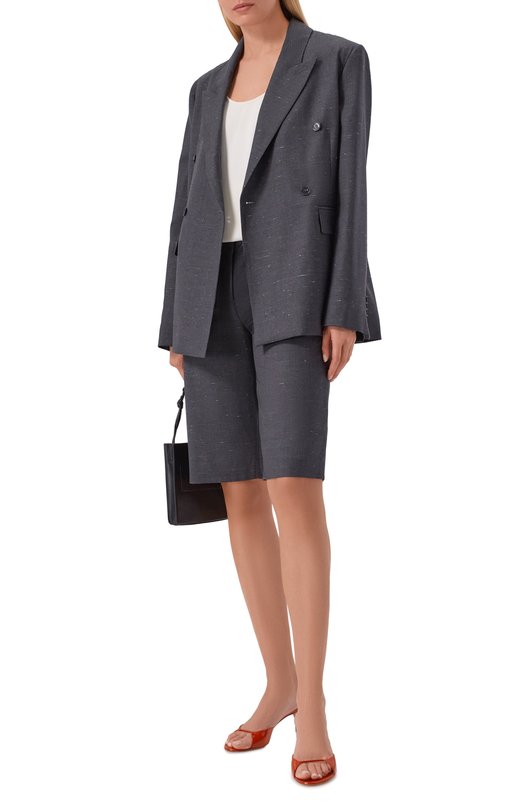 Жакет из шерсти и шелка Loulou de Saison N0RMA Серый  N0RMA Фото 2