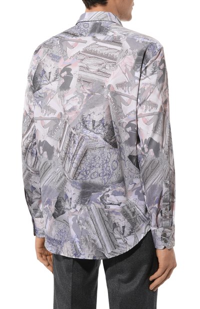 Хлопковая рубашка VAN LAACK серого цвета по цене 22750 руб., арт. RETIN-TF02K/177756, фото 4 Хлопковая рубашка VAN LAACK, арт. RETIN-TF02K/177756, фото 4