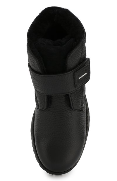 Кожаные ботинки с меховой отделкой DOLCE & GABBANA черного цвета по цене 32900 руб., арт. DA0221/AU492/37-39, фото 4 Кожаные ботинки с меховой отделкой DOLCE & GABBANA, арт. DA0221/AU492/37-39, фото 4