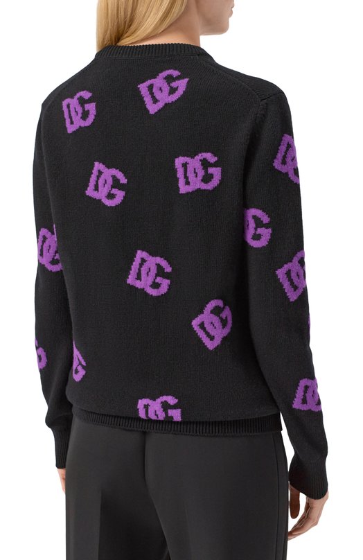 Шерстяной свитер Dolce & Gabbana FXX06T/JCVYX Чёрный  FXX06T/JCVYX Фото 4