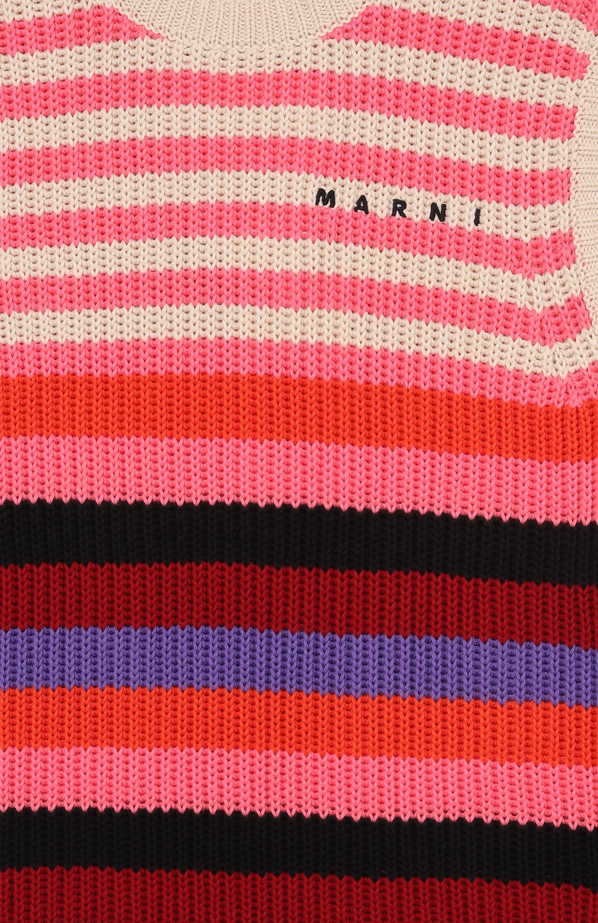 Хлопковое платье MARNI розового цвета по цене 22650 руб., арт. M01817/M00X1, фото 3 Хлопковое платье MARNI, арт. M01817/M00X1, фото 3