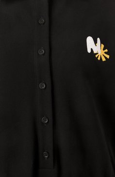 Женский хлопковый комбинезон MSGM черного цвета, арт. 3841MDA71/257137 | Фото 6 (Драгоценные камни: Проставлено; Материал сплава: Проставлено; Рукава: Короткие; Женское Кросс-КТ: Комбинезон-одежда; Случай: Повседневный; Стили: Кэжуэл; Материал внешний: Хлопок)