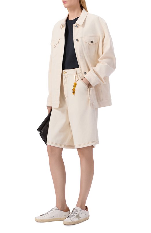 Джинсовые шорты Emily Darkpark WTR44 TWB03/EMILY-TENCEL DENIM SH0RTS Кремовый  WTR44 TWB03/EMILY-TENCEL DENIM SH0RTS Фото 2