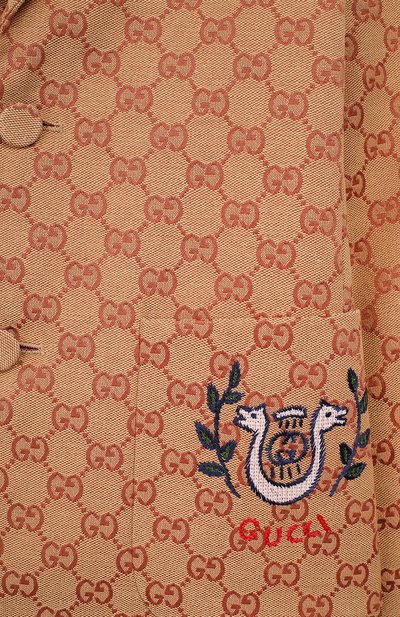 Хлопковый пиджак GUCCI, арт. 574013/XWAGF, фото 3