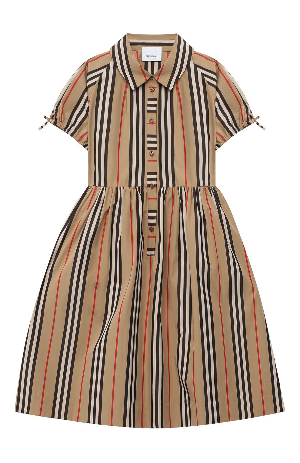 Хлопковое платье BURBERRY бежевого цвета по цене 34050 руб., арт. 8031765, фото 1 Хлопковое платье BURBERRY, арт. 8031765, фото 1