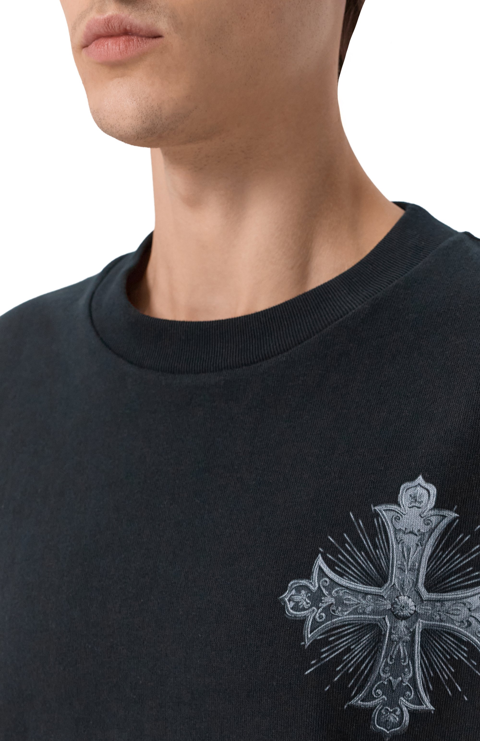 Хлопковая футболка KSUBI черного цвета по цене 18600 руб., арт. MSP26TE036, фото 5 Хлопковая футболка KSUBI, арт. MSP26TE036, фото 5