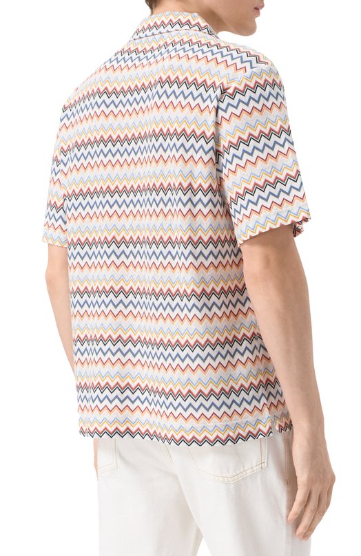 Хлопковая рубашка Missoni US25SJ0J/BR010U Разноцветный  US25SJ0J/BR010U Фото 4