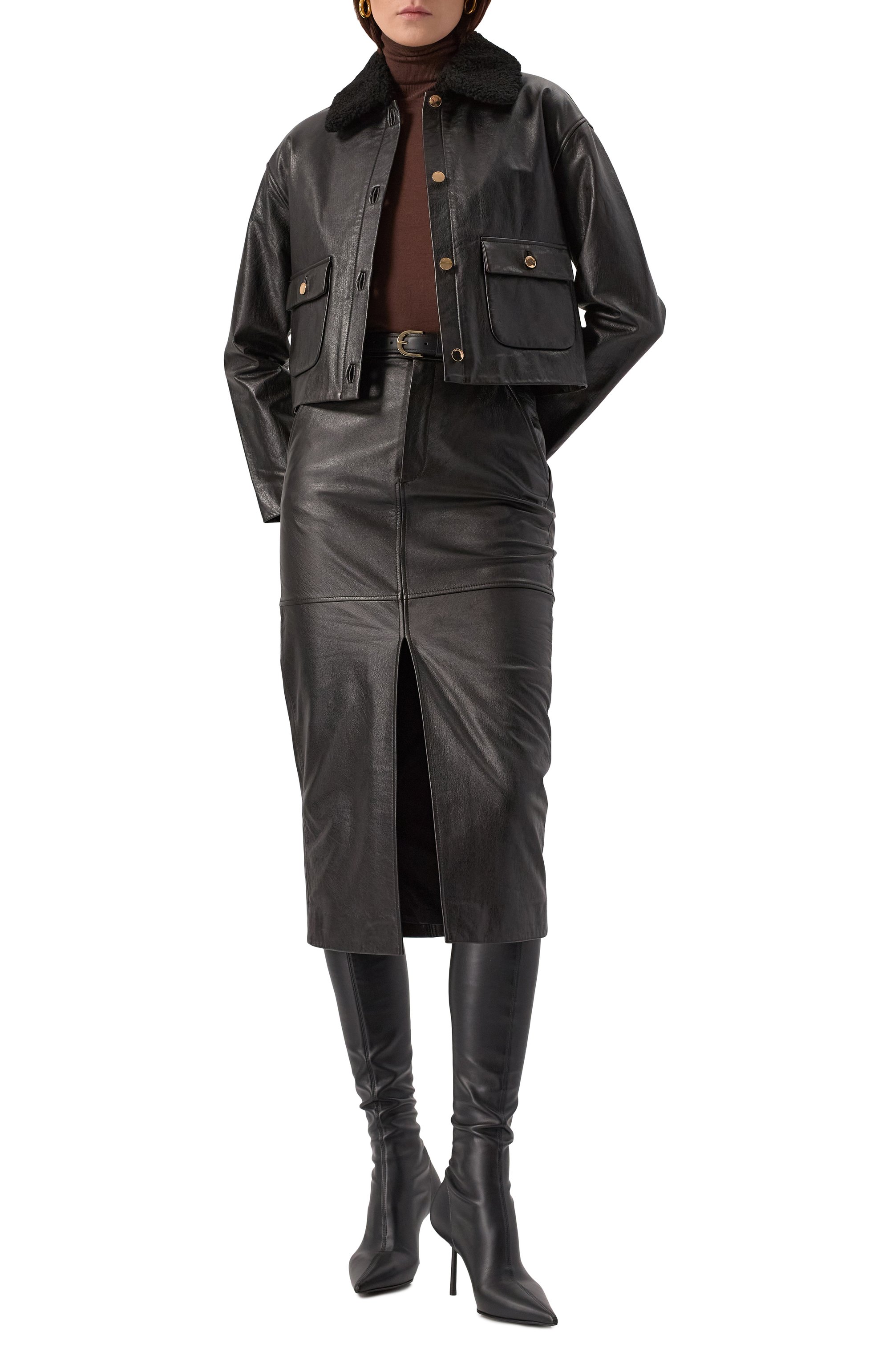 Кожаная куртка SELF-PORTRAIT, арт. RS25-085J-B, фото 2