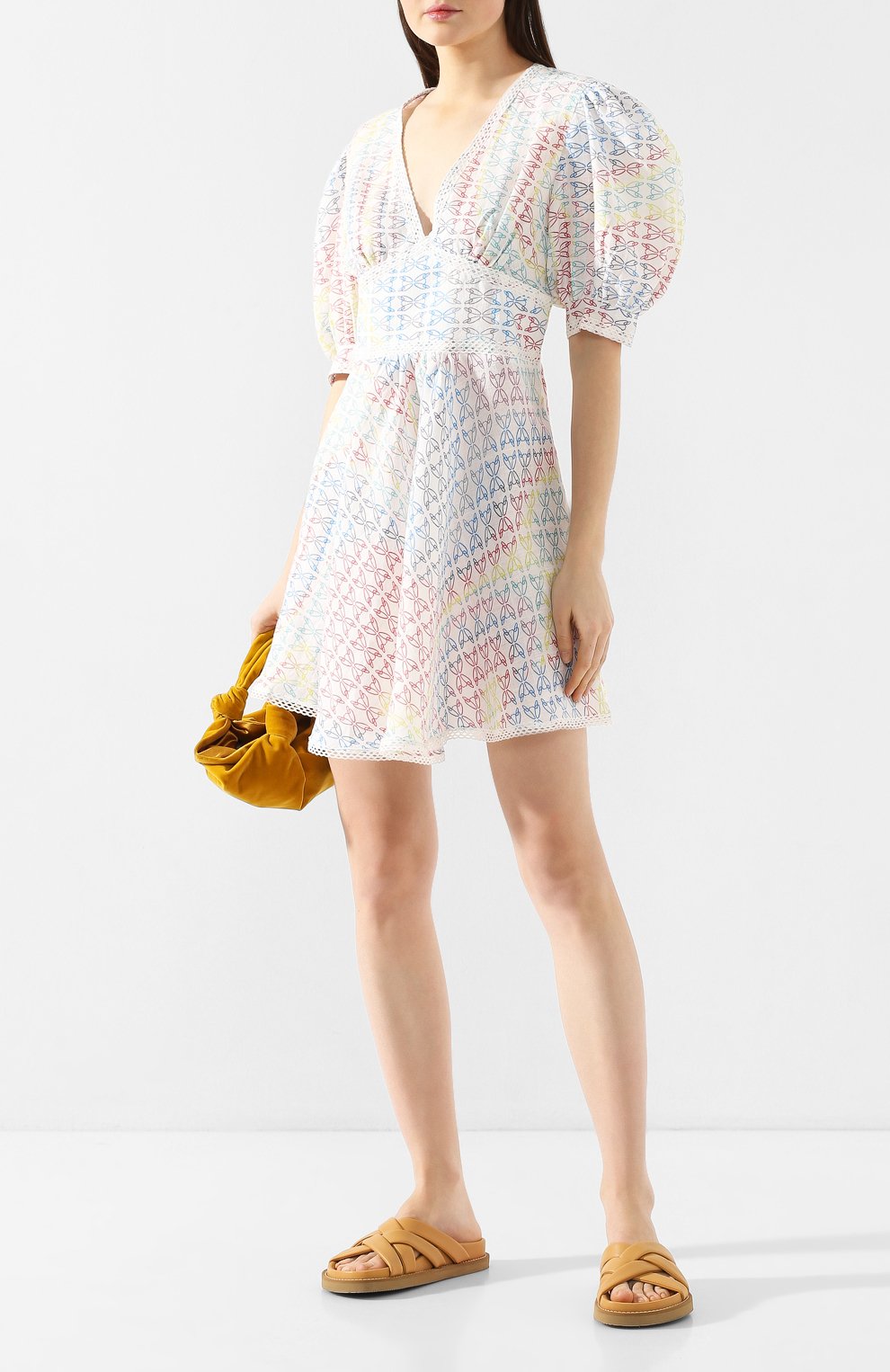 Льняное платье A MERE CO разноцветного цвета по цене 47350 руб., арт. AMC-R20-G1-3, фото 2 Льняное платье A MERE CO, арт. AMC-R20-G1-3, фото 2