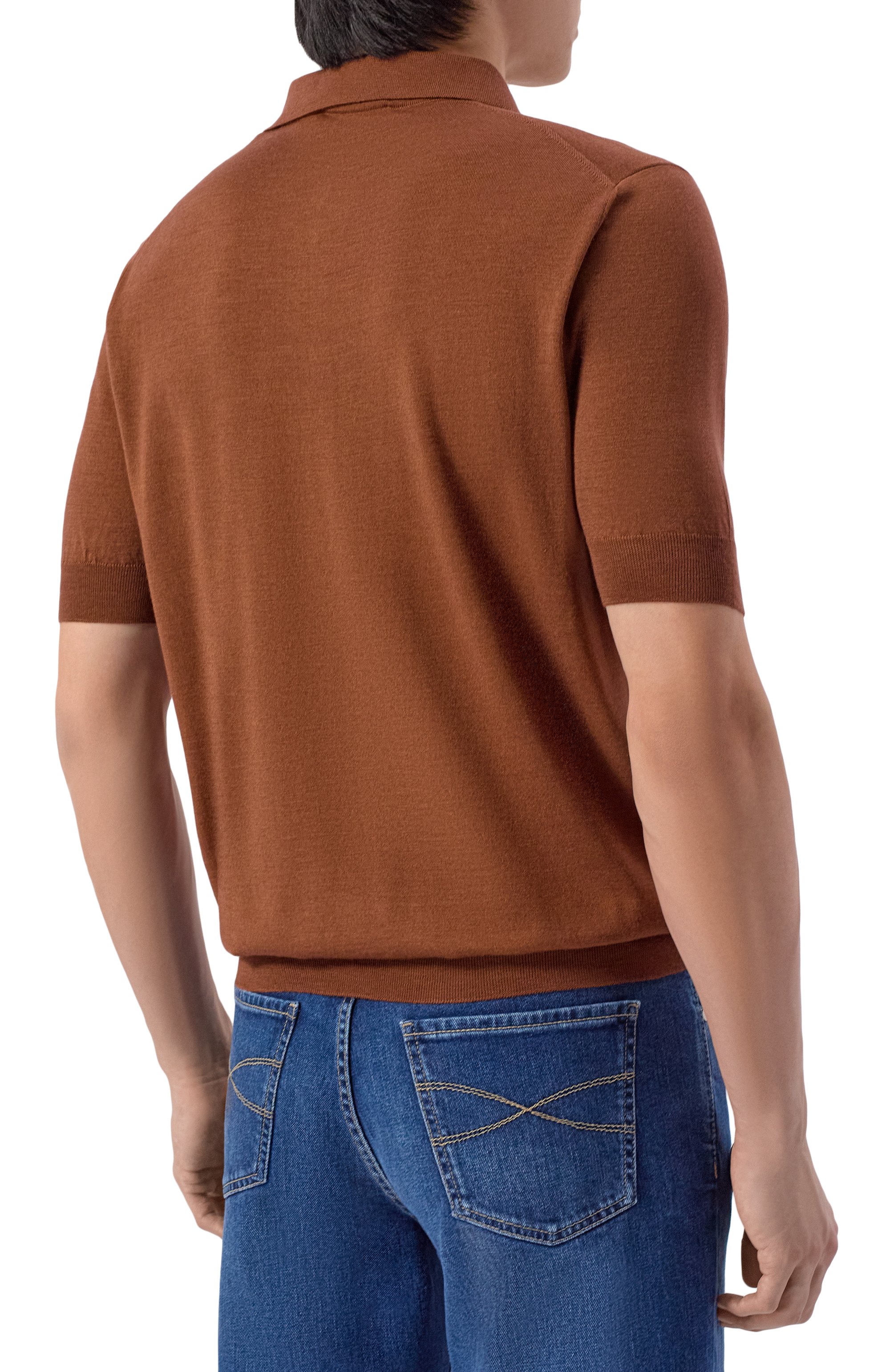 Поло из шерсти и шелка ANDREA CAMPAGNA, арт. PZ1MC/LSC18R, фото 4