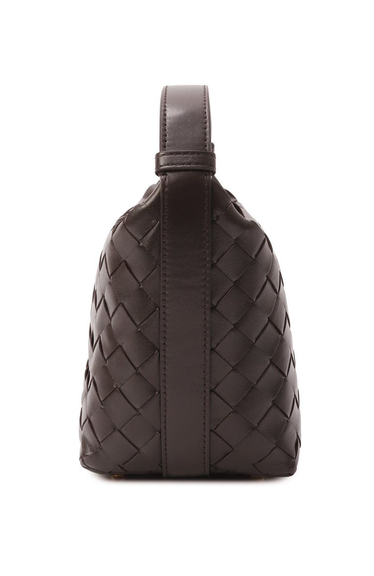 Женская сумка wallace BOTTEGA VENETA темно-коричневого цвета, арт. 776781/V3IV1 | Фото 4 (Размер: small; Материал: Натуральная кожа; Автоматизация ТО: Проставлено; Автоматизация состава: Проставлено)