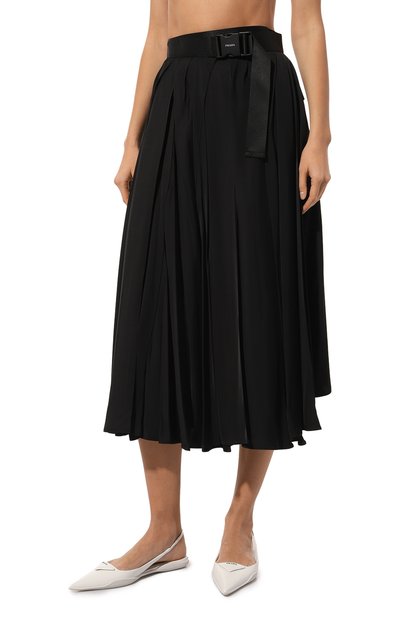 Юбка из вискозы PRADA черного цвета по цене 280000 руб., арт. P181SH-1R1S-F0002-211, фото 3 Юбка из вискозы PRADA, арт. P181SH-1R1S-F0002-211, фото 3