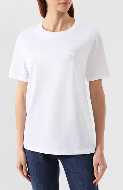 Хлопковая футболка ACNE STUDIOS белого цвета по цене 17100 руб., арт. AL0038, фото 3 Хлопковая футболка ACNE STUDIOS, арт. AL0038, фото 3