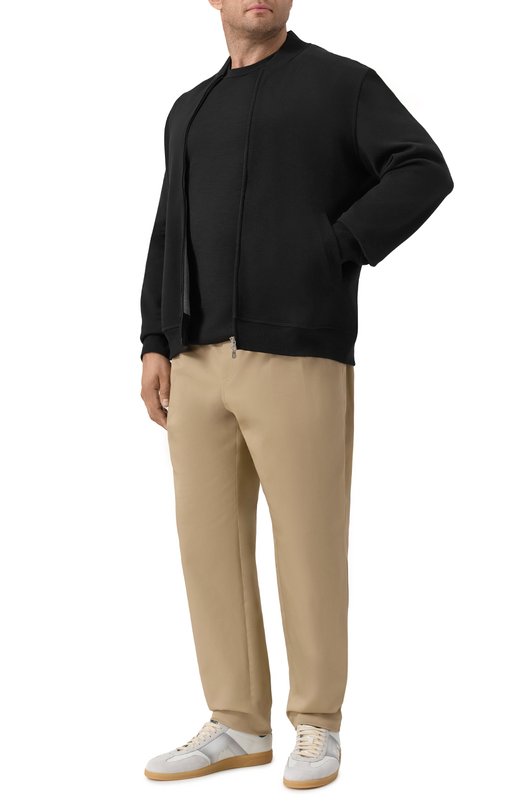Толстовка из хлопка и кашемира Brunello Cucinelli MM8319072G Чёрный  MM8319072G Фото 2