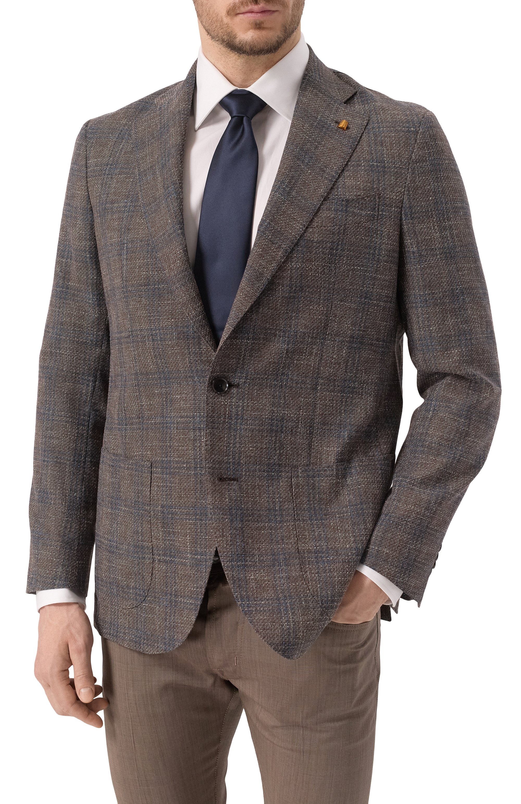 Пиджак из шерсти и хлопка SARTORIA LATORRE, арт. EF74/QH0050, фото 4