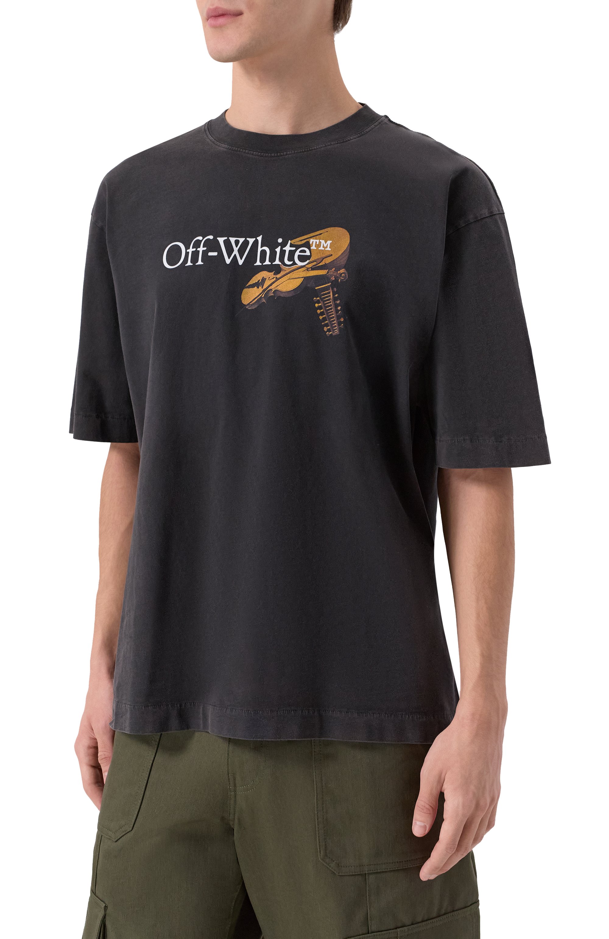 Хлопковая футболка OFF-WHITE, арт. 0MAA120F25JER00V, фото 3