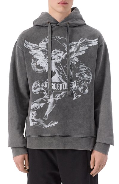 Хлопковое худи DIEGO VENTURINO темно-серого цвета по цене 38200 руб., арт. DVFLHDVVP, фото 3 Хлопковое худи DIEGO VENTURINO, арт. DVFLHDVVP, фото 3