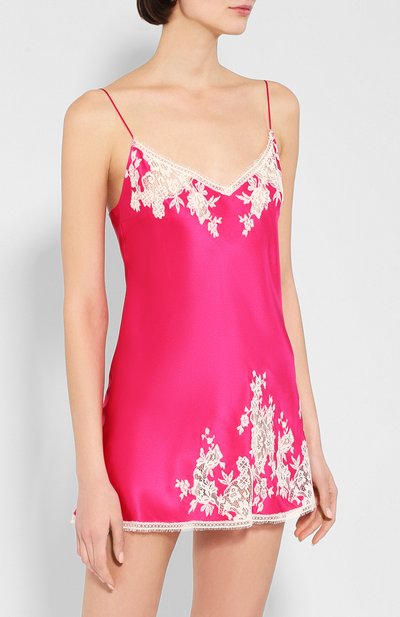 Шелковая сорочка CARINE GILSON фуксия цвета по цене 73100 руб., арт. JL0453JS C20, фото 3 Шелковая сорочка CARINE GILSON, арт. JL0453JS C20, фото 3