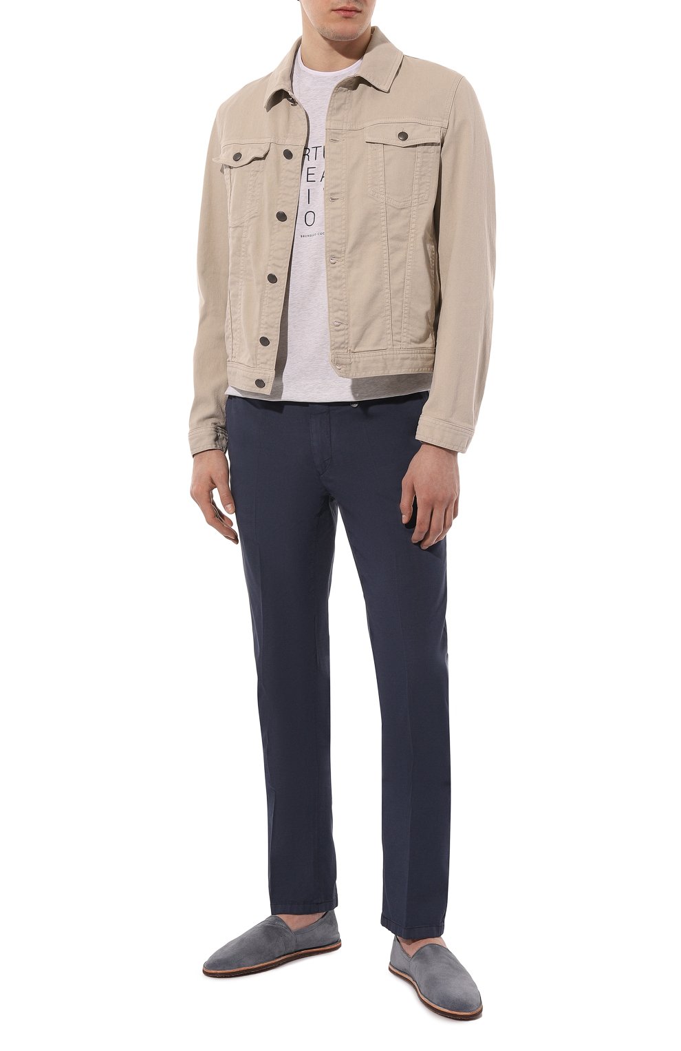 Брюки из хлопка и шелка CANALI, арт. 91633/PX00803, фото 2