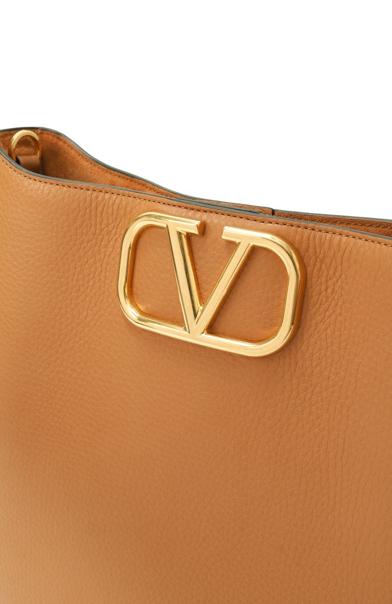 Женская сумка alltime VALENTINO светло-коричневого цвета, арт. 6W2B0R00/IMZ | Фото 3 (Размер: medium; Материал: Натуральная кожа; Ремень/цепочка: На ремешке)