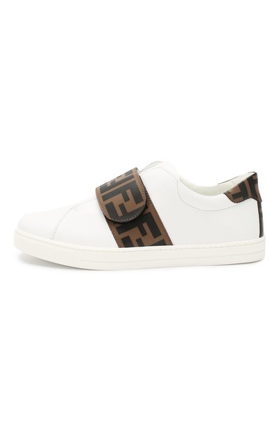 Кожаные кеды с застежками велькро FENDI, арт. JMR296/A7N4/36-39, фото 2