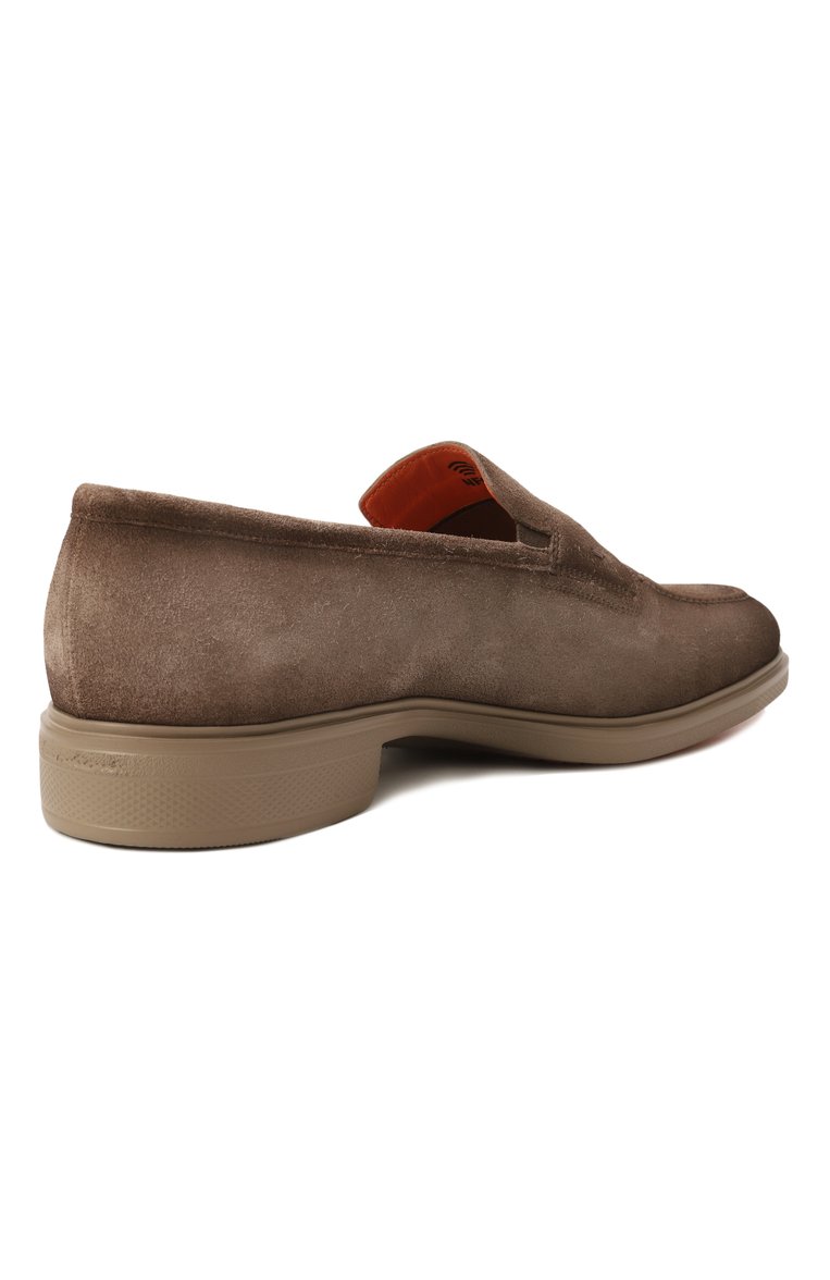 Мужские замшевые лоферы easy on SANTONI бежевого цвета, арт. MGEG18964TAUXGEX | Фото 5 (Нос: Не проставлено; Материал внешний: Натуральная кожа, Замша; Материал внутренний: Натуральная кожа; Материал сплава: Проставлено; Стили: Кэжуэл)