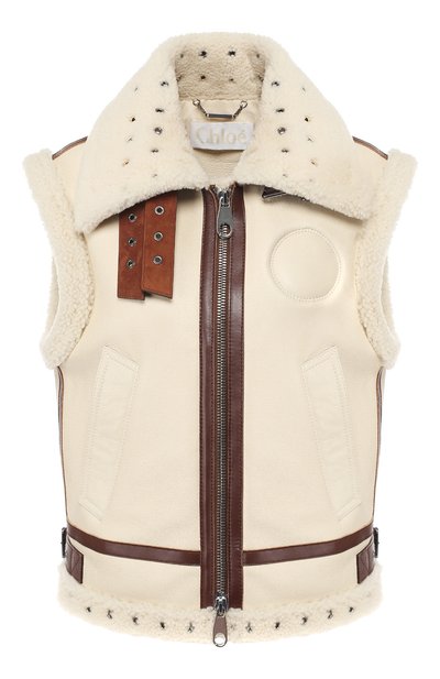 Женский кожаный жилет CHLOÉ, арт. CHC19SCG67214
