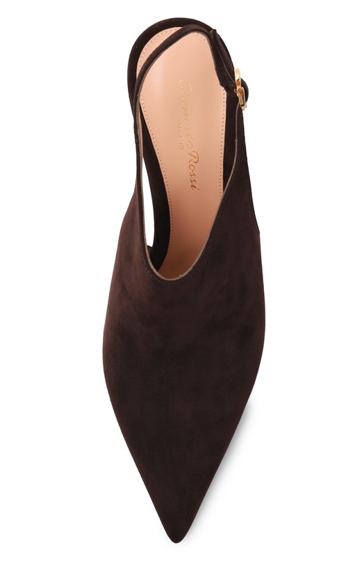 Замшевые туфли Bazel 70 Gianvito Rossi G95555.70RIC.CASM0KA Коричневый  G95555.70RIC.CASM0KA Фото 6