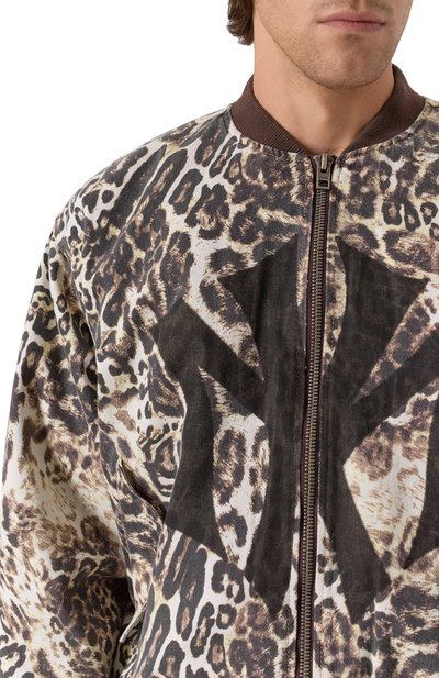 Джинсовый бомбер ksubi x mowalola KSUBI леопардового цвета по цене 108000 руб., арт. KXM25JK004, фото 5 Джинсовый бомбер ksubi x mowalola KSUBI, арт. KXM25JK004, фото 5