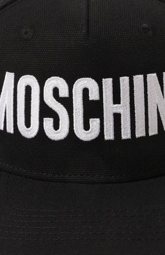Мужская хлопковая бейсболка MOSCHINO черного цвета, арт. 231Z1A9205/8266 | Фото 4 (Материал: Хлопок, Текстиль; Нос: Не проставлено; Материал сплава: Проставлено)