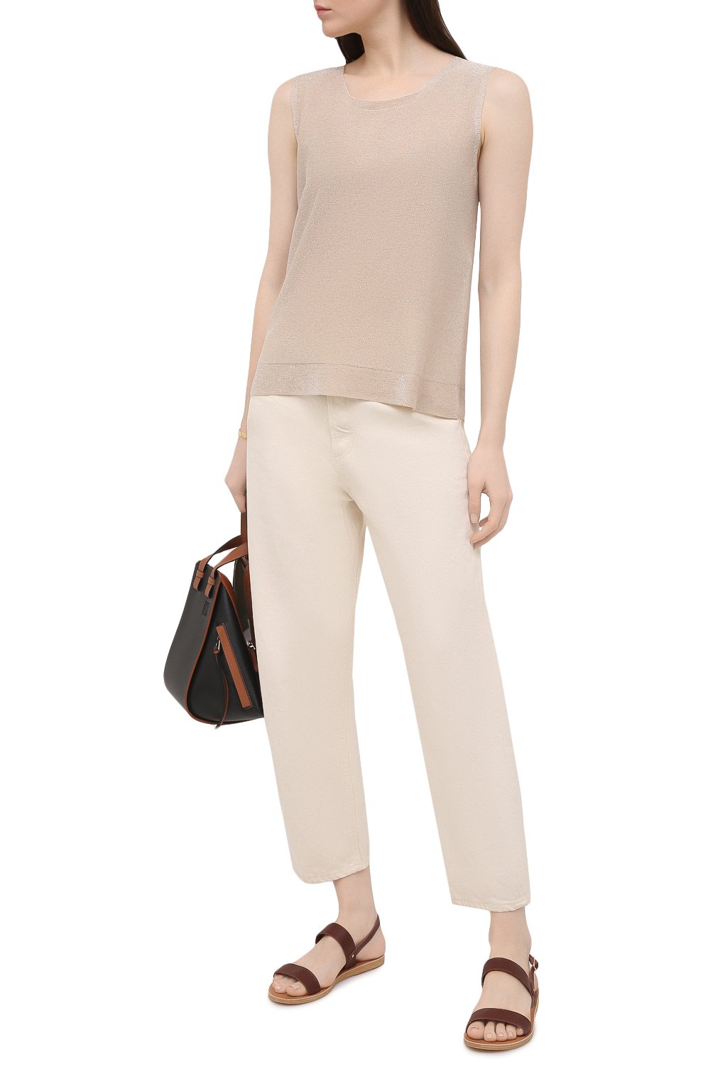 Топ из вискозы D.EXTERIOR бежевого цвета по цене 18200 руб., арт. 52368, фото 2 Топ из вискозы D.EXTERIOR, арт. 52368, фото 2