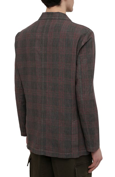 Пиджак из хлопка и льна ASPESI коричневого цвета по цене 45300 руб., арт. S1 A CJ01 G403, фото 4 Пиджак из хлопка и льна ASPESI, арт. S1 A CJ01 G403, фото 4