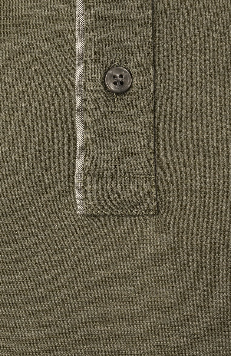 Мужское хлопковое поло PAUL&SHARK хаки цвета, арт. 25411224/3XL | Фото 6 (Рукава: Короткие; Длина (для топов): Удлиненные; Принт: Без принта; Застежка: Пуговицы; Стили: Кэжуэл; Материал внешний: Хлопок; Автоматизация ТО: Проставлено; Автоматизация состава: Проставлено; Детали: Без декора)