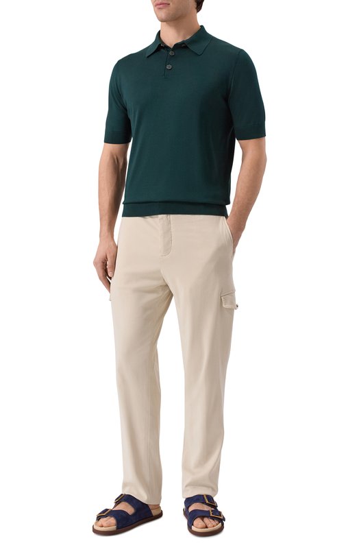 Замшевые шлепанцы Brunello Cucinelli MZUS0LY235 Синий  MZUS0LY235 Фото 2