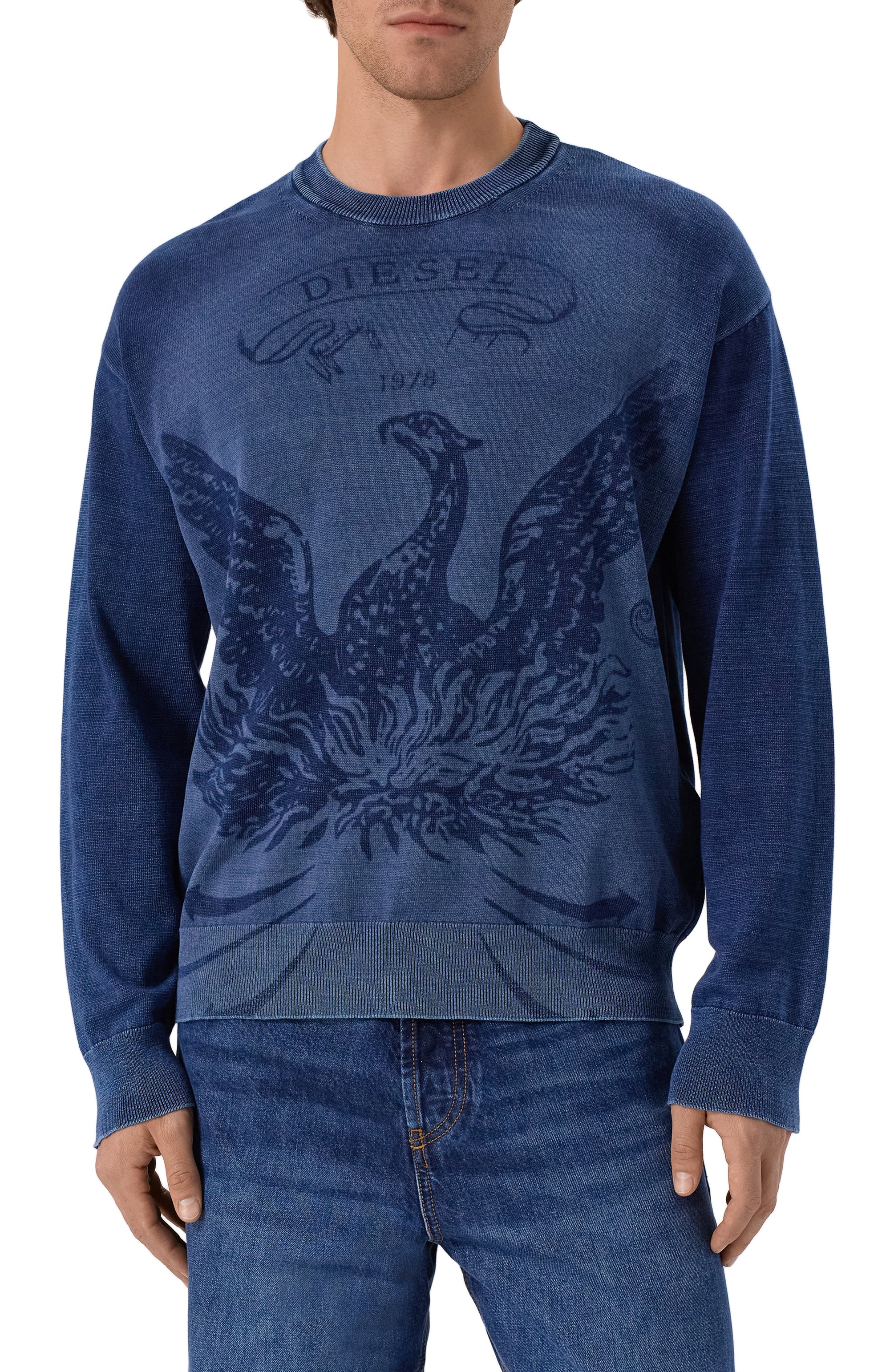 Хлопковый джемпер DIESEL, арт. A19481/0BJBS, фото 3