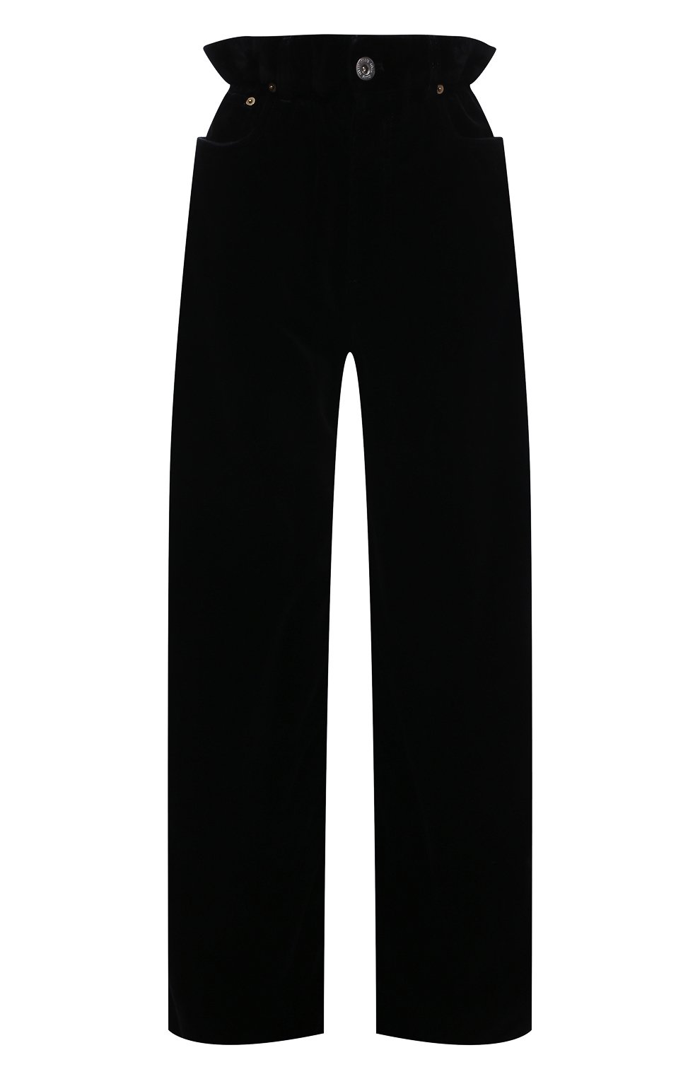 Хлопковые брюки MIU MIU черного цвета по цене 82000 руб., арт. MP1527-1Z36-F0002, фото 1 Хлопковые брюки MIU MIU, арт. MP1527-1Z36-F0002, фото 1
