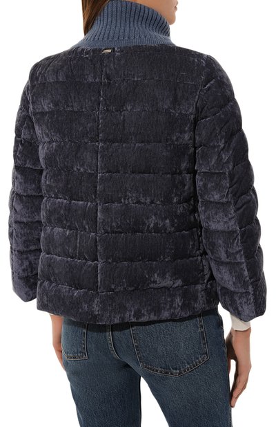 Пуховая куртка из вельвета HERNO темно-синего цвета по цене 87550 руб., арт. PI00125DR/12631, фото 4 Пуховая куртка из вельвета HERNO, арт. PI00125DR/12631, фото 4