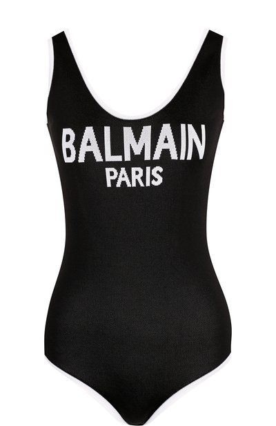 Женское вязаное боди с открытой спиной и логотипом бренда BALMAIN, арт. 139190/M074