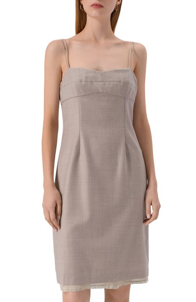 Шерстяное платье 12 STOREEZ бежевого цвета по цене 29000 руб., арт. 132840, фото 3 Шерстяное платье 12 STOREEZ, арт. 132840, фото 3