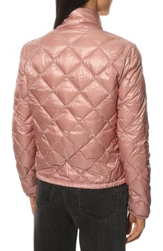 Женская пуховая куртка binic MONCLER светло-розового цвета, арт. H1-093-1A000-05-539AQ | Фото 4 (Кросс-КТ: Куртка, Утепленный; Рукава: Длинные; Женское Кросс-КТ: Пуховик-куртка; Материал внешний: Синтетический материал; Материал сплава: Проставлено; Стили: Спорт-шик; Материал подклада: Синтетический материал; Драгоценные камни: Проставлено; Длина (верхняя одежда): Короткие; Материал утеплителя: Пух и перо)