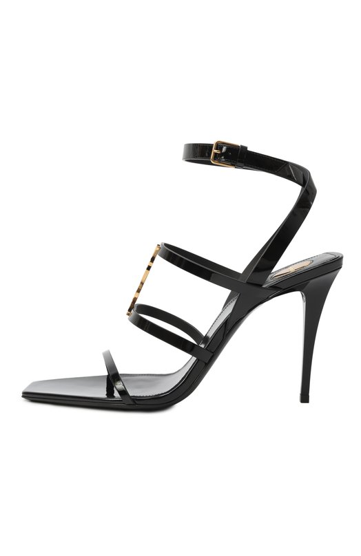 Кожаные босоножки Cassandra 90 Saint Laurent 822791/1TVDD Чёрный  822791/1TVDD Фото 4