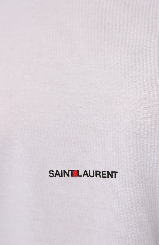 Хлопковая футболка Saint Laurent 460876/YB2DQ Белый  460876/YB2DQ Фото 5