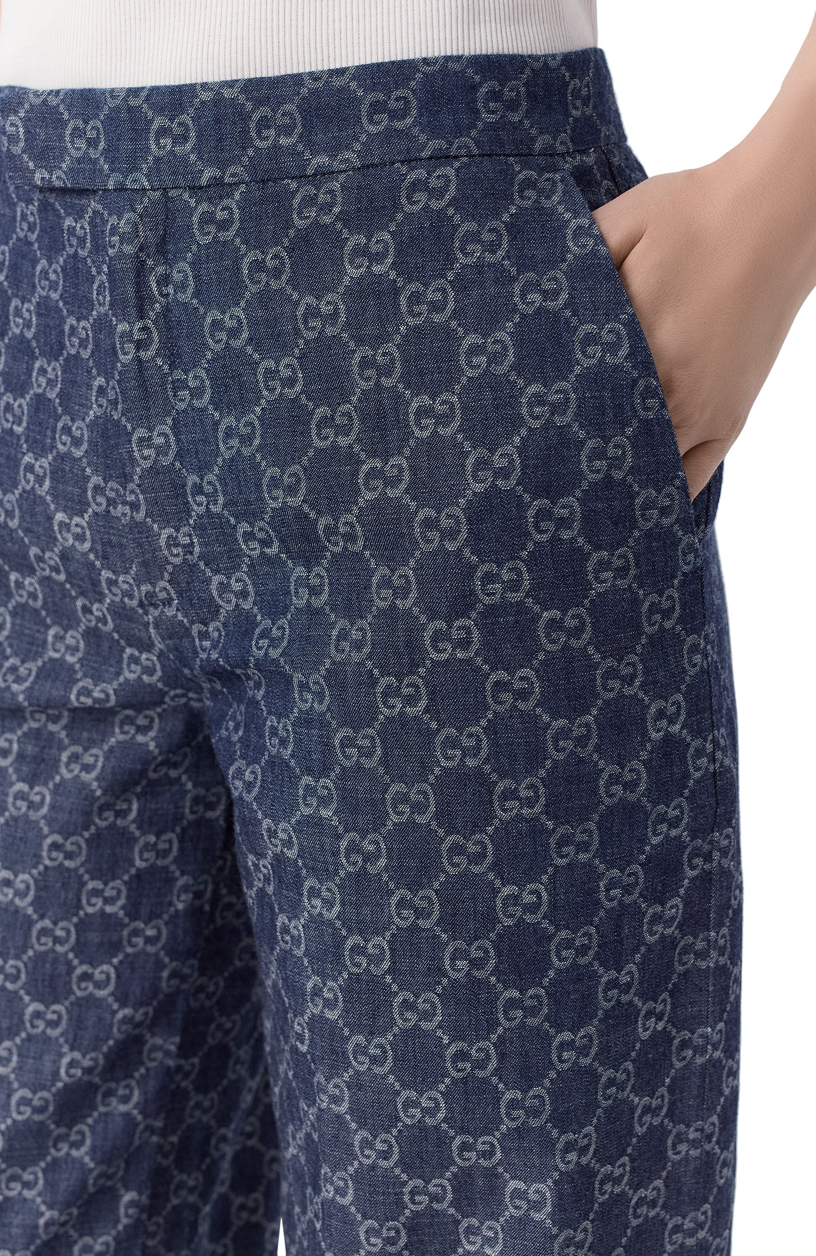 Джинсы GUCCI темно-синего цвета по цене 158000 руб., арт. 875442/XDDG3, фото 5 Джинсы GUCCI, арт. 875442/XDDG3, фото 5