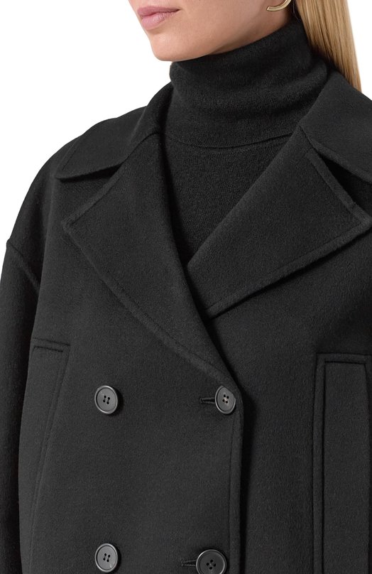 Кашемировое полупальто MVST M25.1PW.0007/BLACK Чёрный  M25.1PW.0007/BLACK Фото 5