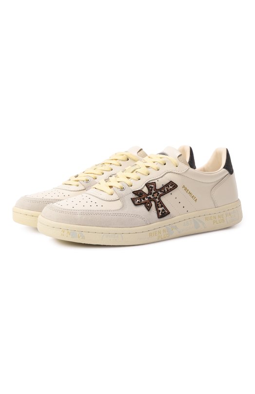 Кожаные кеды Bskt Clay-D Premiata BSKTCLAD/VAR 7316 Кремовый BSKTCLAD/VAR 7316